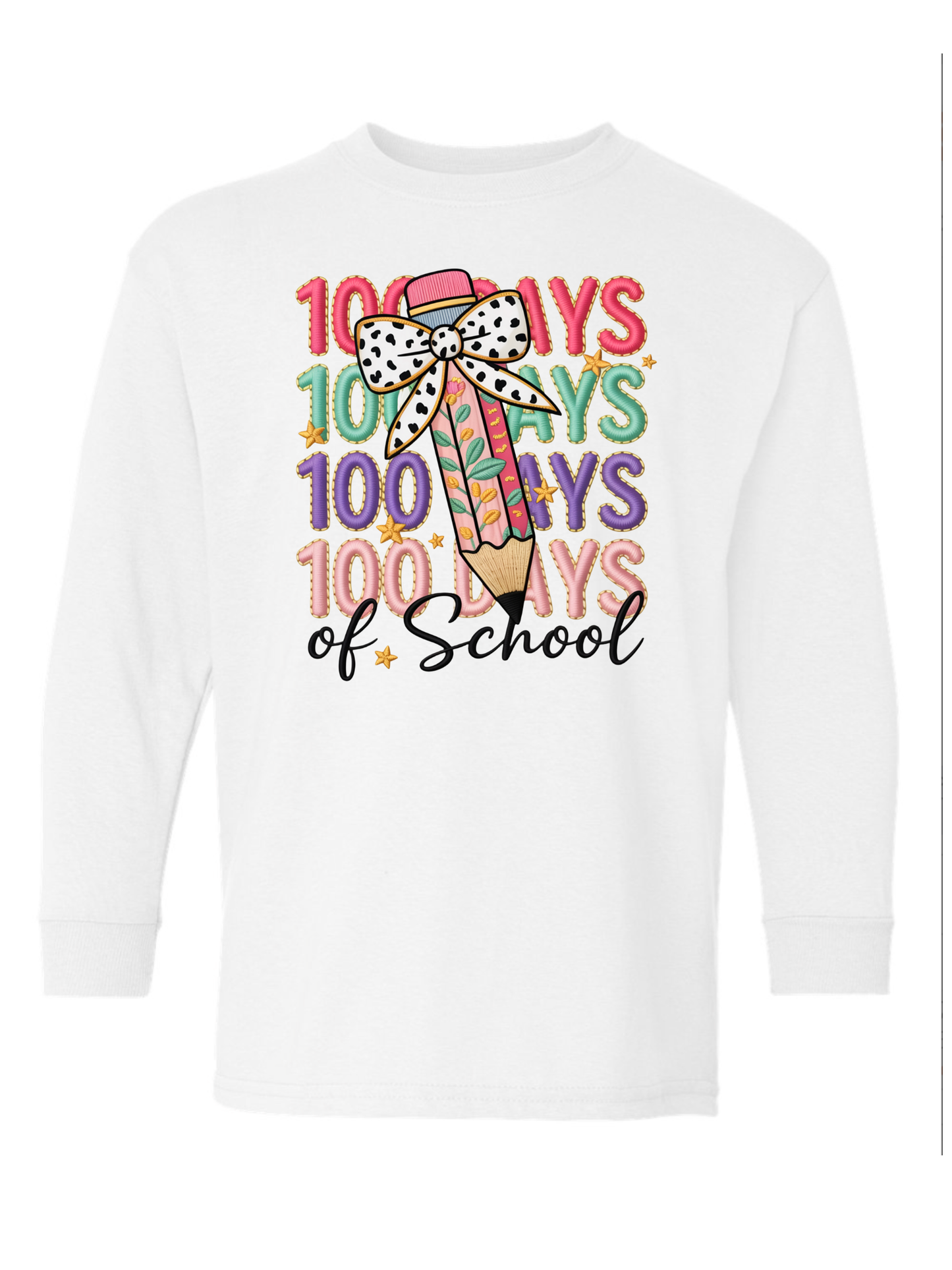 100th Day of School Long Sleeve Gildan