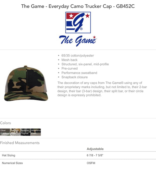 The Game Camo Trucker Hat