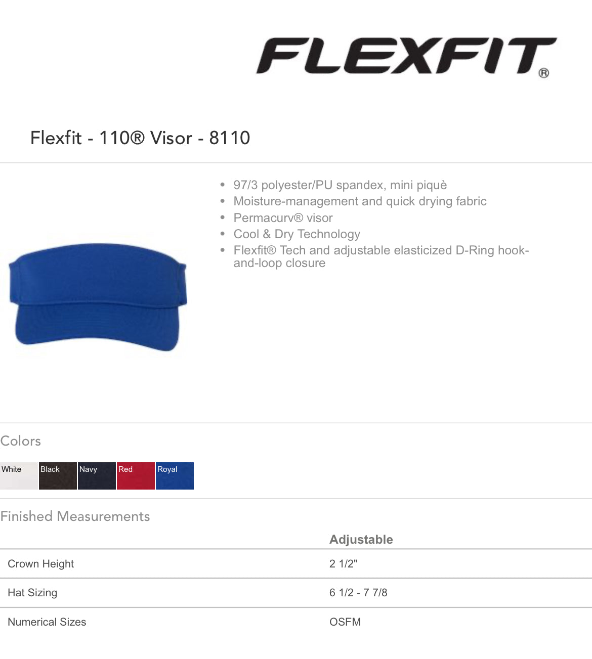 Flexfit 110 Visor