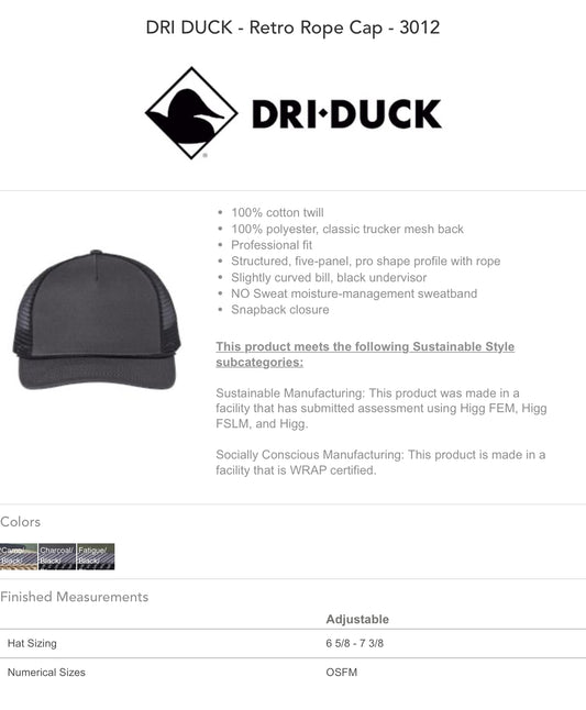 DRI-DUCK Rope Hat