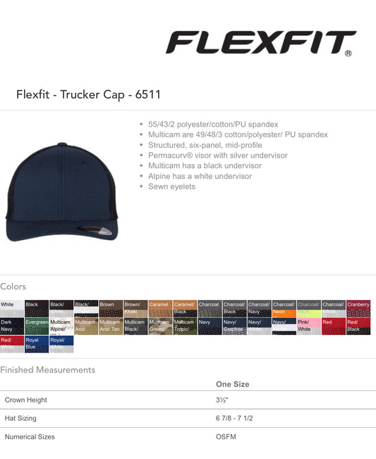 Flexfit 6511 custom hat