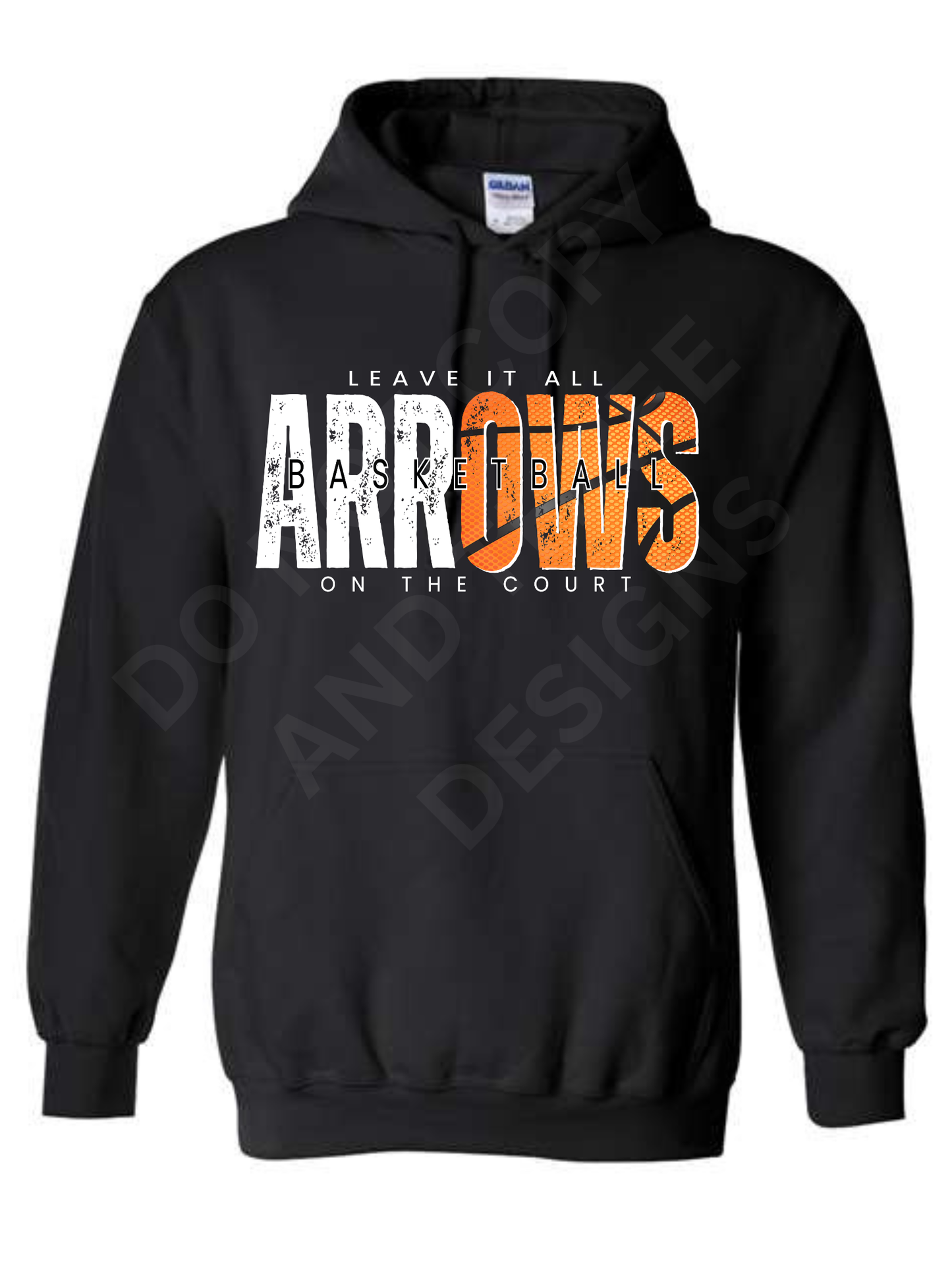 9. Black Basketball Leave it Arrows