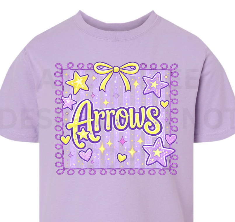 Short Sleeve Arrows on Lavender