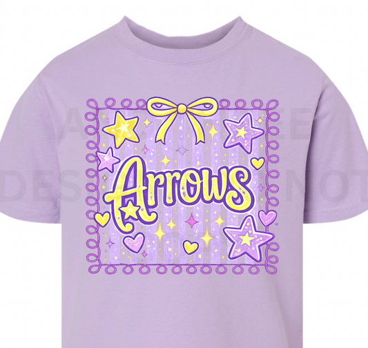 Short Sleeve Arrows on Lavender