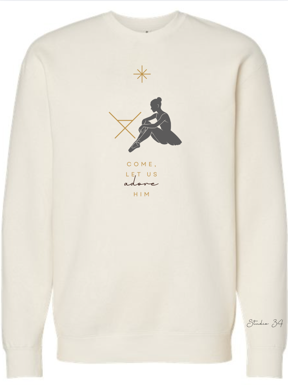 6.Adult Independent Midweight Brand Studio Bone Color 3:4  O Come Let Us Adore Him