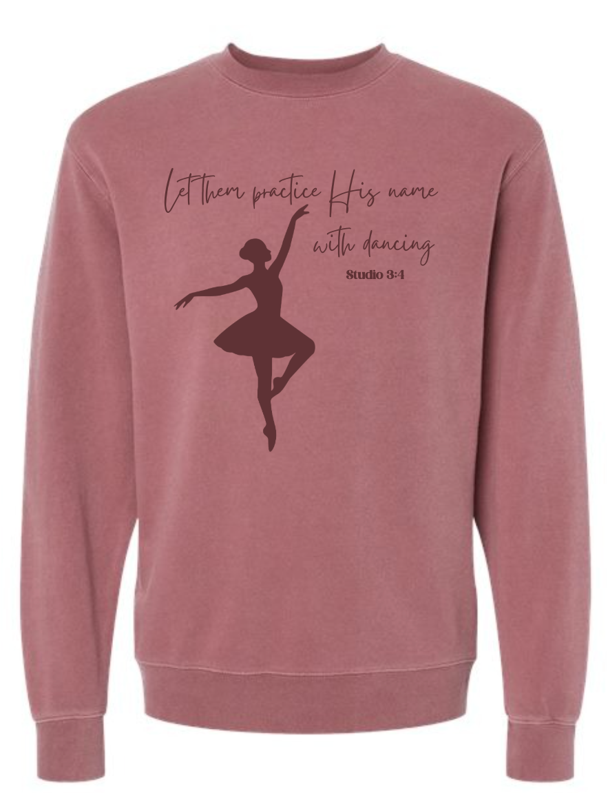 4.Unisex Midweight Pigment-Dyed Crewneck Sweatshirt