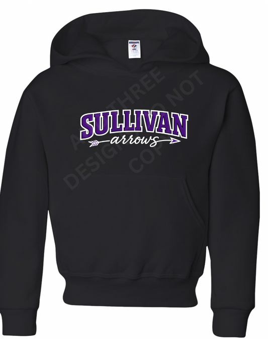 Sullivan Arrows on Black Hoodie