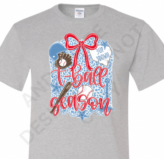 T-ball Season Gray Gildan