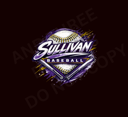 Sullivan Baseball on Black Tee